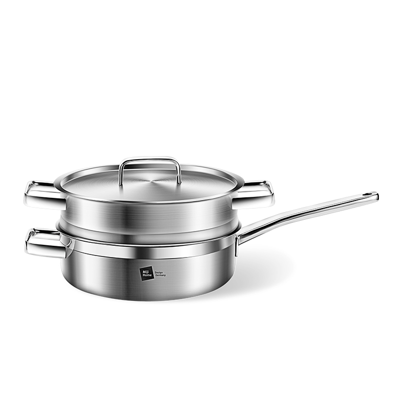 Miji Home Design Germany 米技生活  星河系列MH-SS24-BC-TZ（24cm煎锅蒸格套装）