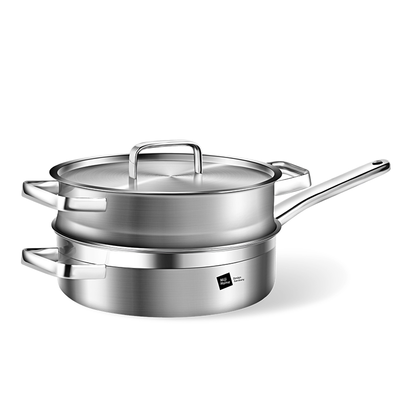Miji Home Design Germany 米技生活  星河系列MH-SS24-BC-TZ（24cm煎锅蒸格套装）