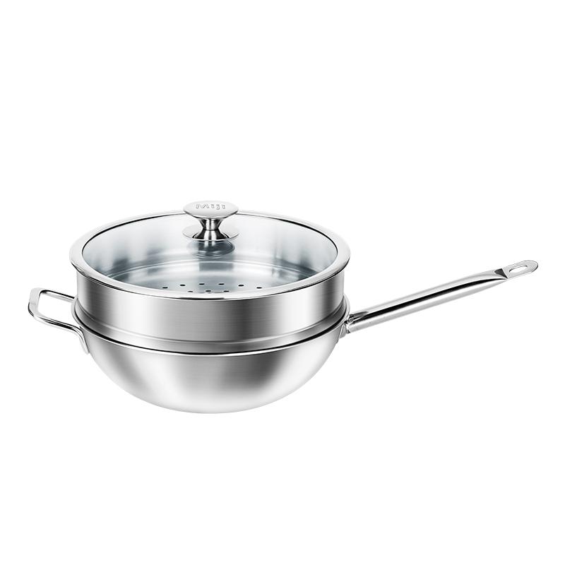 Miji Home Design Germany 米技生活  星河系列MH-NOVA28-FSPCN（28cm炒锅蒸格套装）