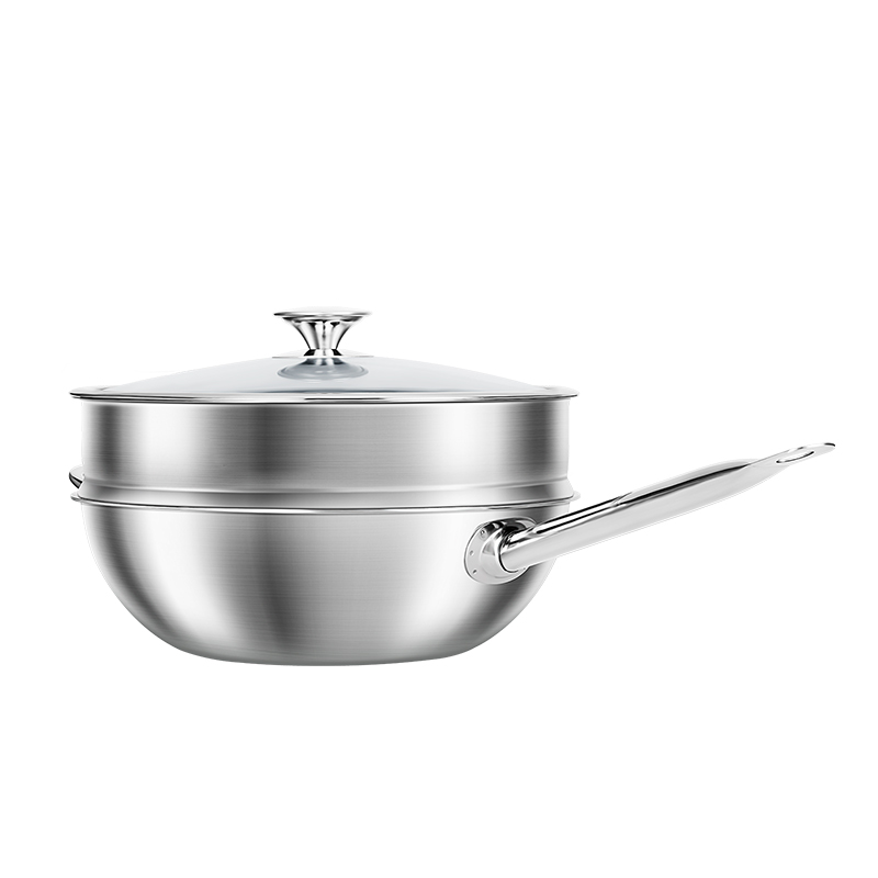Miji Home Design Germany 米技生活  星河系列MH-NOVA28-FSPCN（28cm炒锅蒸格套装）