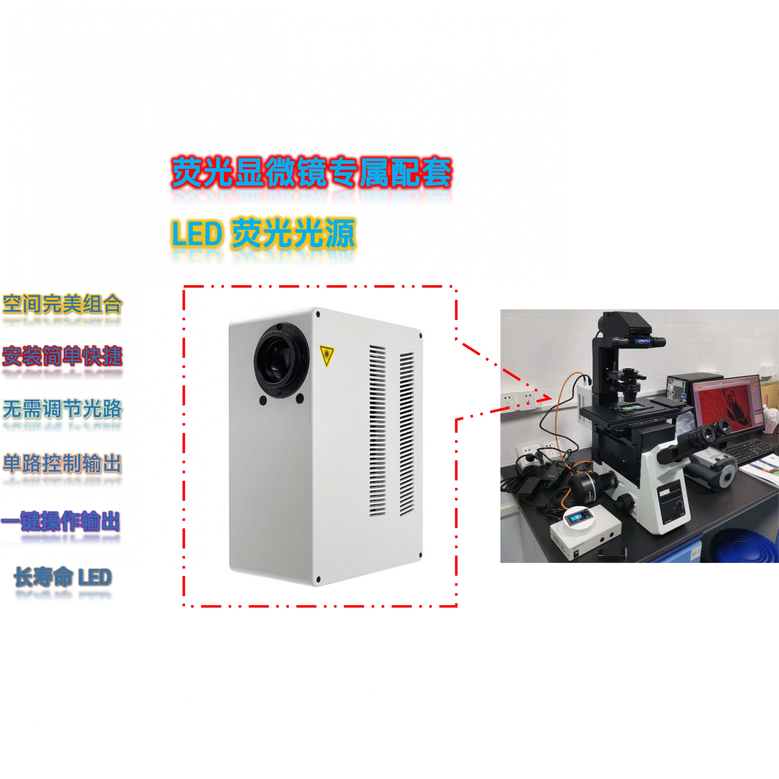 莱特 XLED 400 宽光谱 LED 荧光光源 —— 通用型显微镜荧光光源解决方案