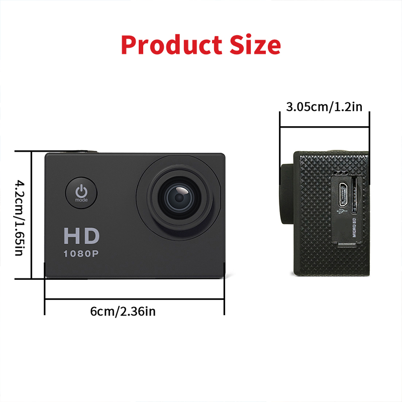 Action camera HD 1080P
