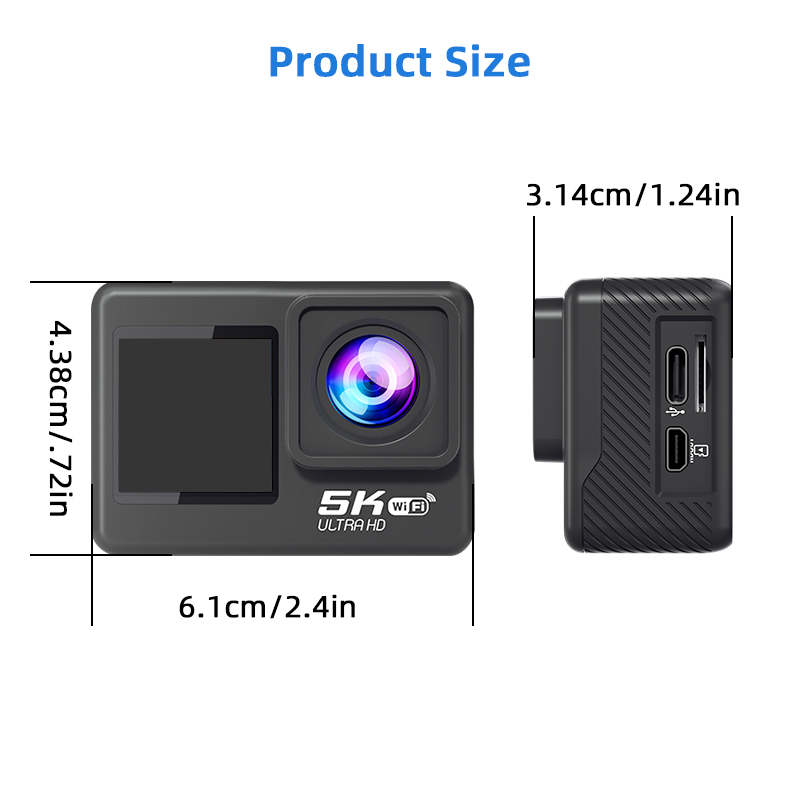 Action sports camera 5K