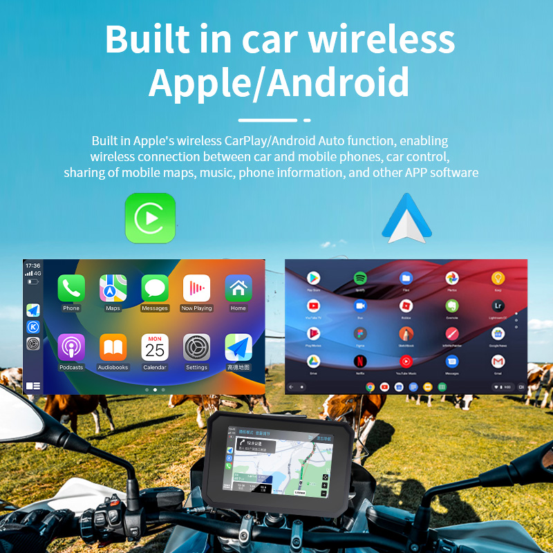 5 inch motorcyle carplay waterproof