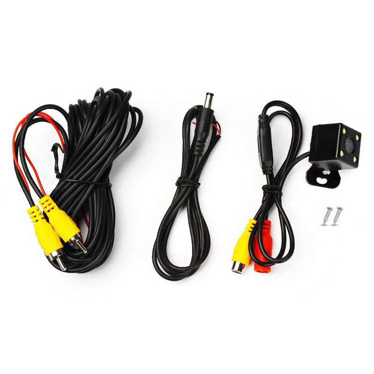 Rear view camera with 4 LED