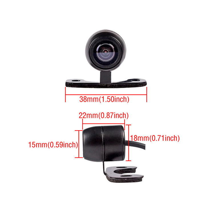 Car rear view camera with flush or bracket mount