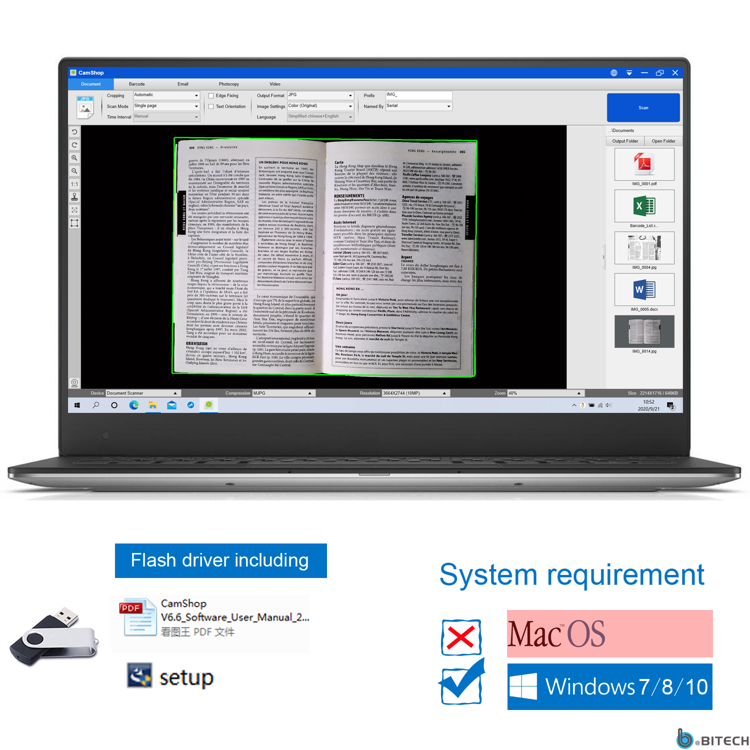 10MP USB Document Camera Auto Focus, OCR Technology,LED Light with Automated Exposure Control and Micphone, Compatible for Live Demo, Web Conferencing, Distance Learning, Remote Teaching,Easy-to-Use Tools for 100P Book Scanner PDF,for windows