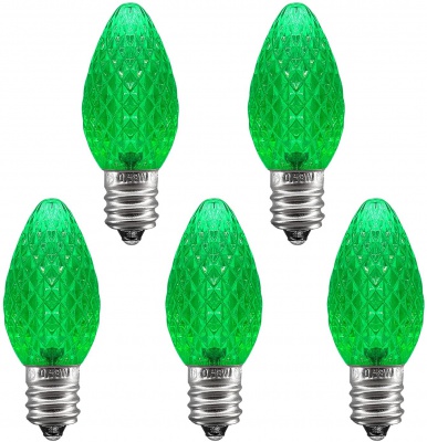 C7 LED Bulbs Green