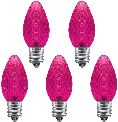 C7 LED Bulbs Pink