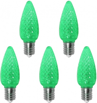 C9 LED Bulbs Green