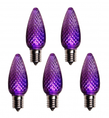 C9 LED Bulbs Purple