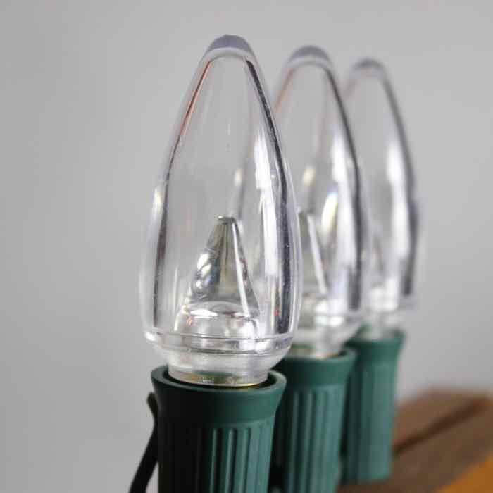 C9 LED Bulbs Smooth Transparent-Light Pipe