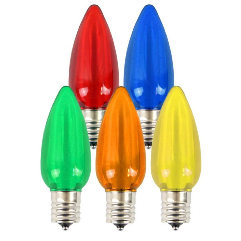 C9 LED Bulbs Smooth Transparent