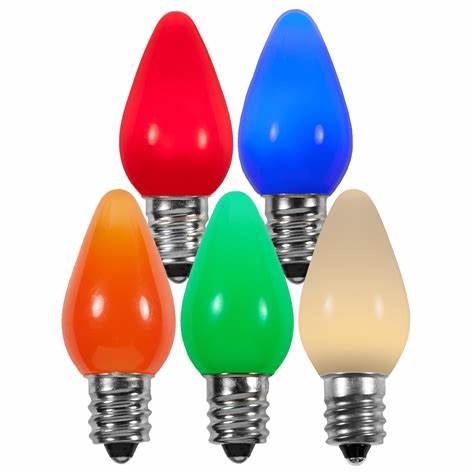 C7 LED Bulbs Smooth Opaque