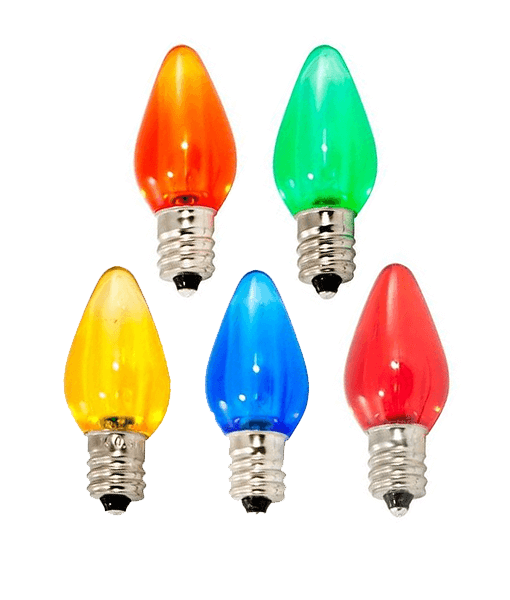 C7 LED Bulbs Smooth Transparent