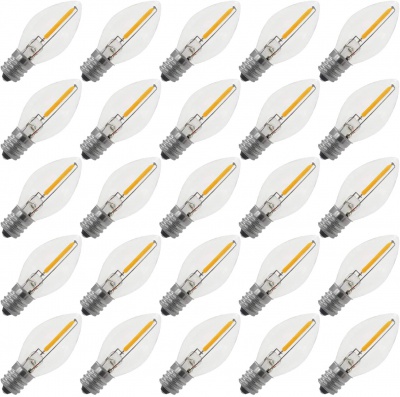 C7 E12 Filament LED Bulbs