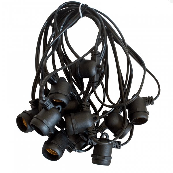 24 Foot 12 Sockets E26 Commercial Grade Light Strings Socket 