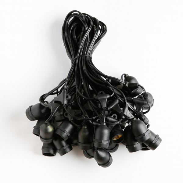 50 Foot 25 Sockets E26 Commercial Grade Light Strings with Suspended Socket