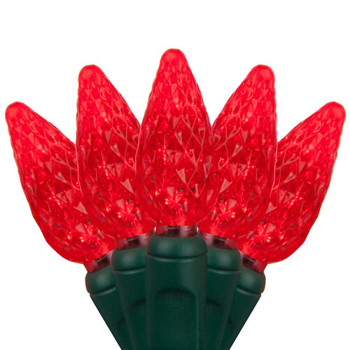 C6 Red LED Christmas Lights