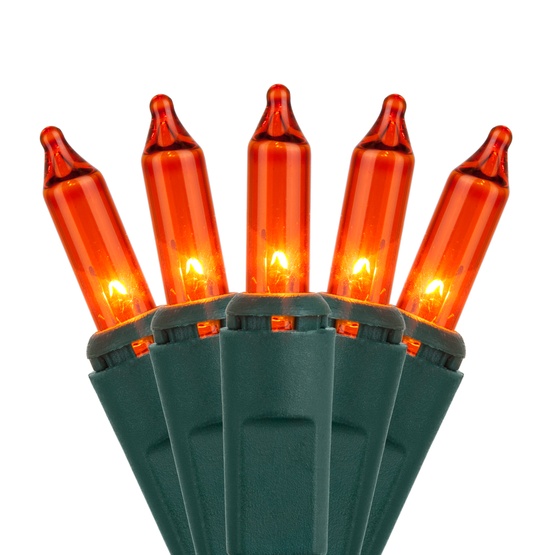 Orange Christmas Mini Lights