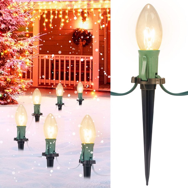 C9 Clear Christmas Pathway String Lights