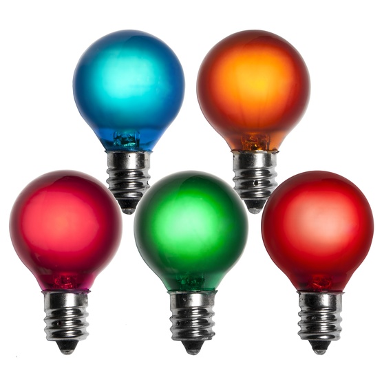 G30 E12 Satin Multicolor Bulbs