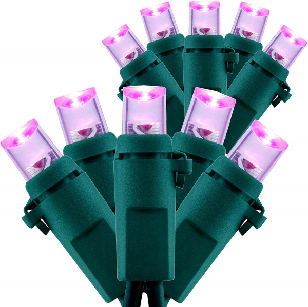 5mm Pink LED Removable Christmas Lights