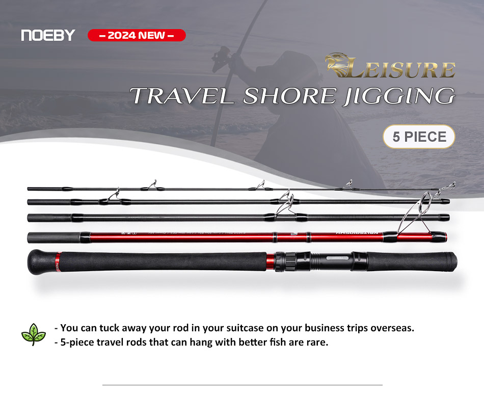 Noeby-Leisure Travel Shore Jigging Fishing Rod, Boarding Spinning
