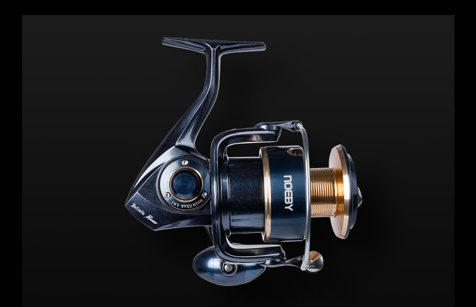 Noeby-Aluminum Spinning Fishing Reel, Zinc Alloy Gear, Sea Spool