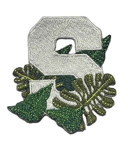 S letter embroidery patch
