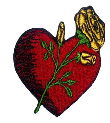 Rose full embroidery patch