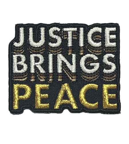 Metallic thread embroidery letter