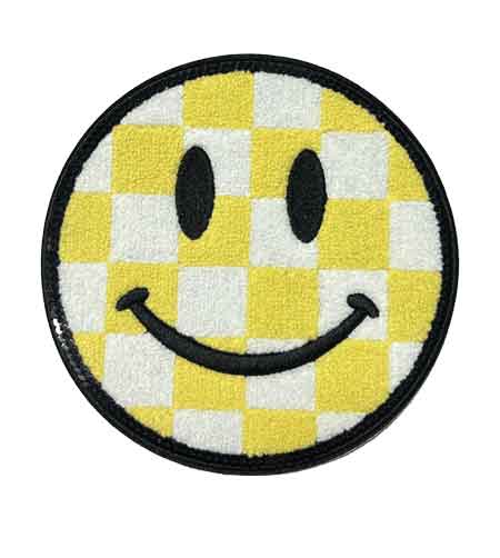 Smile chenille patches