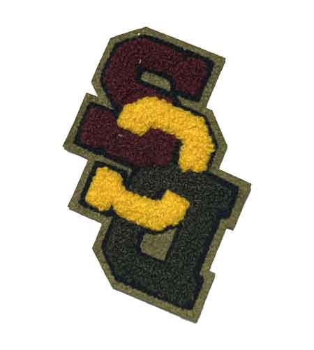 Letter chenille patches