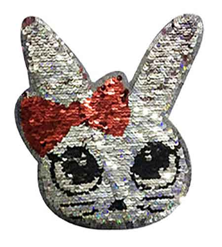 Rabbit sequins patch