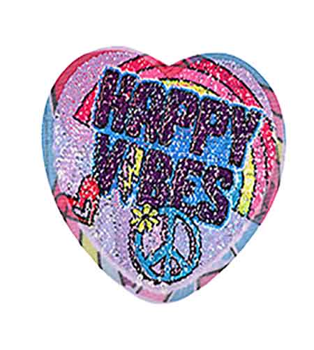 Happy printing sequins patch