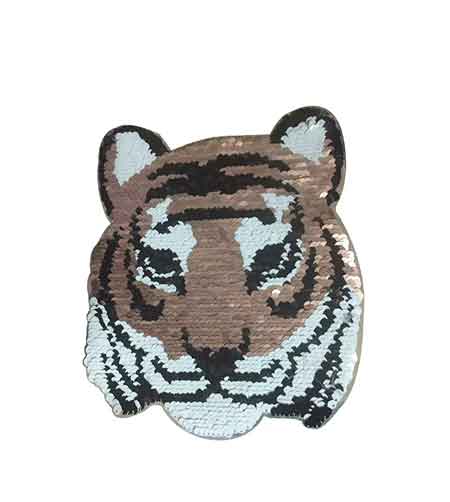 Tiger sequin patches with iron on