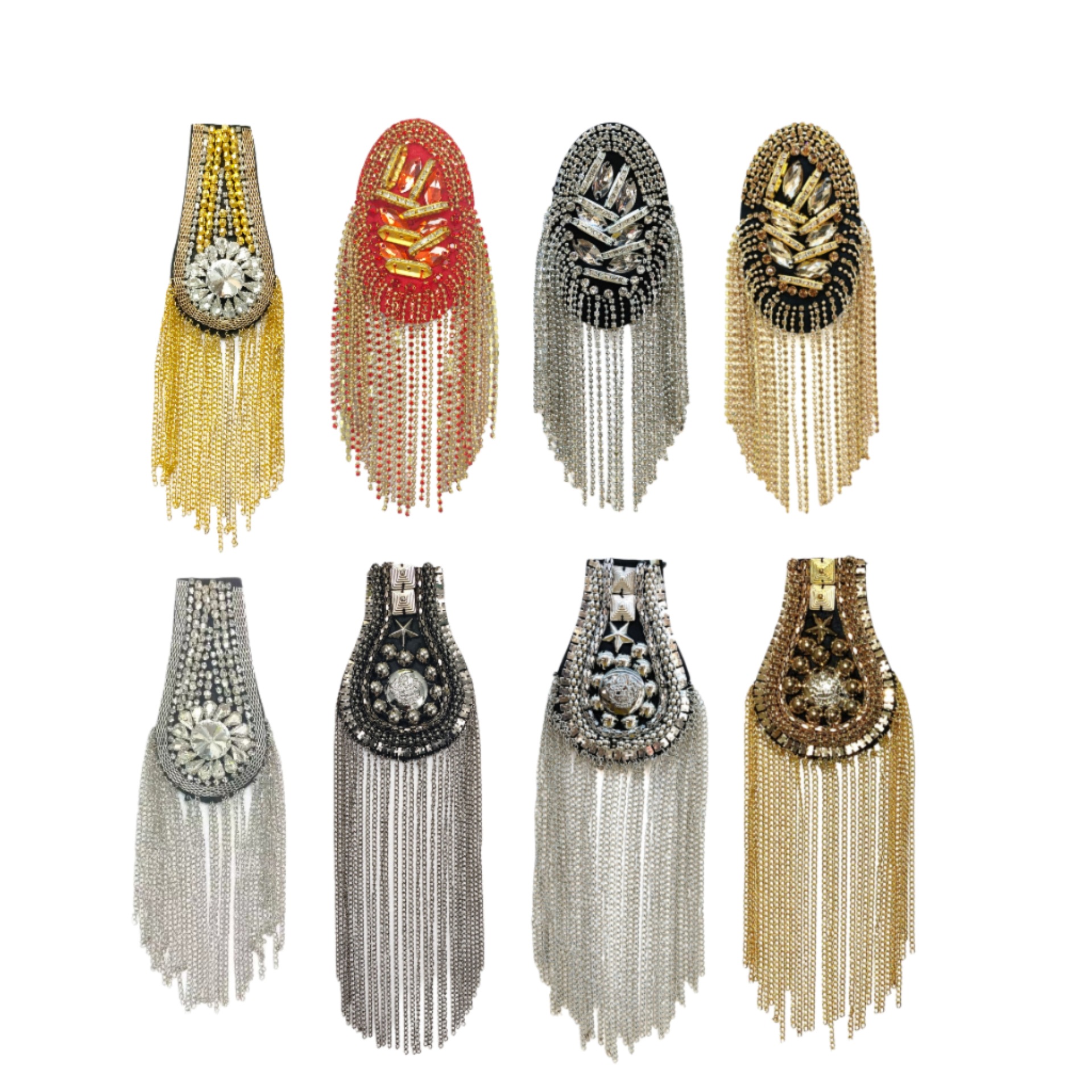 Handmade beaded tassel epaulettes