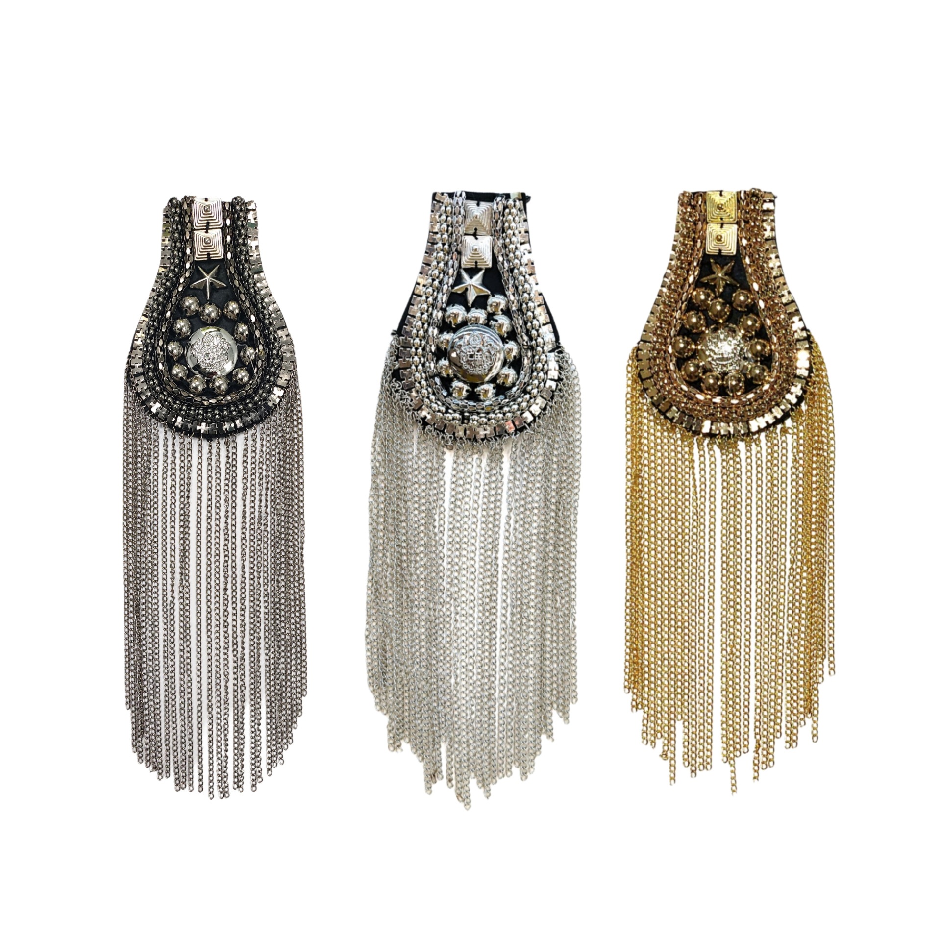 Handmade beaded tassel epaulettes