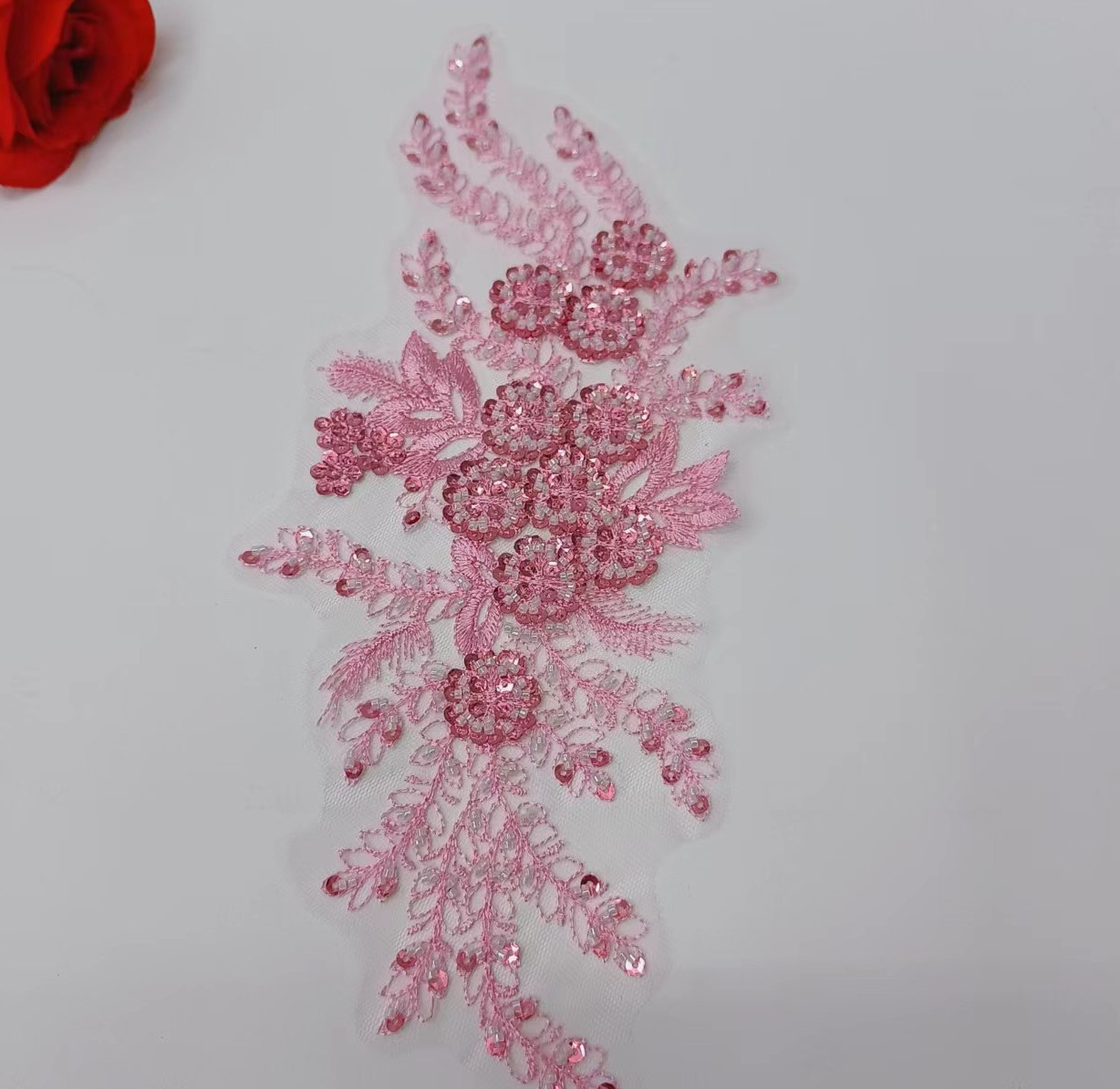 Flowers Mesh Embroidery Cloth Lace Patch 