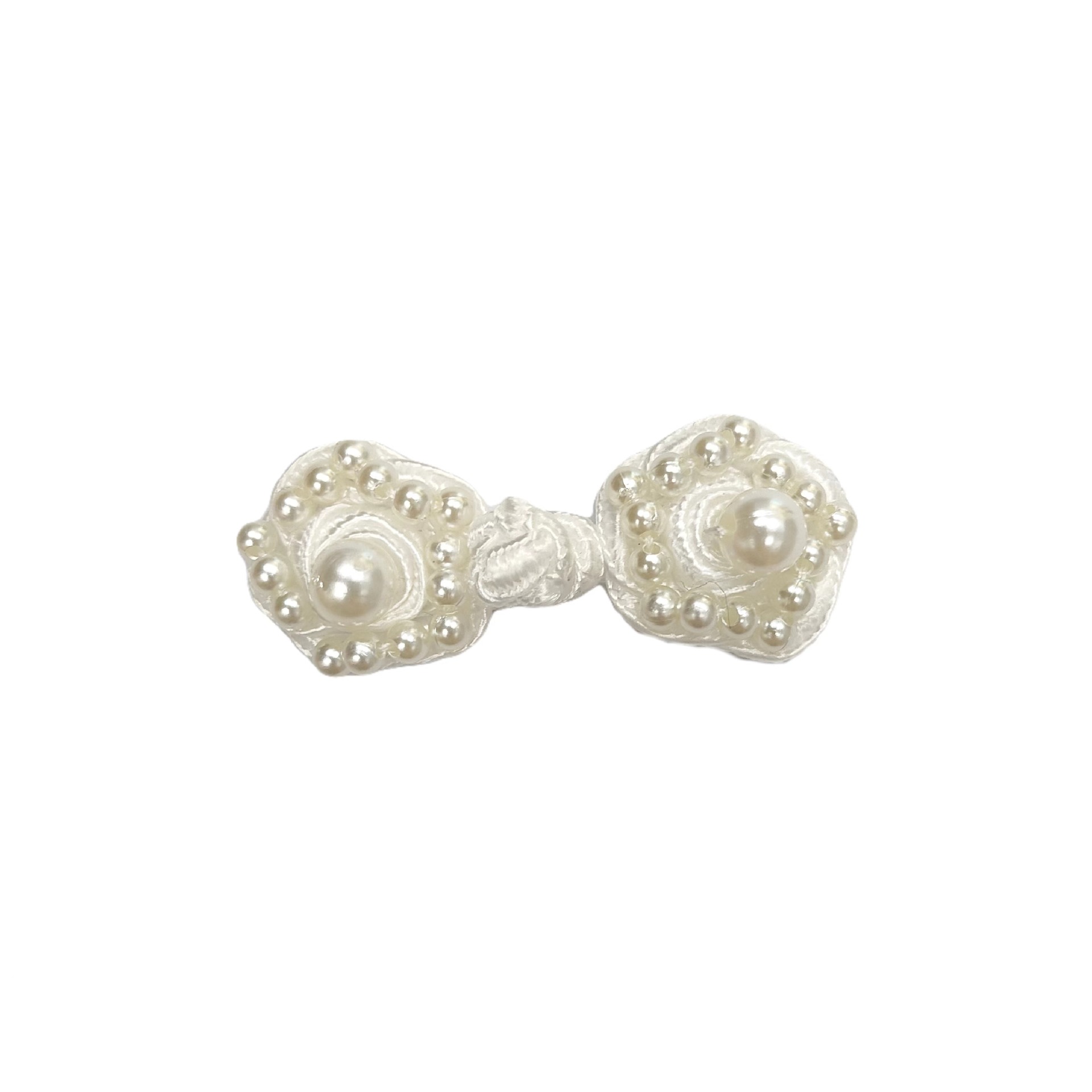 Handmade Pearl Beaded Patch DIY Decorative Flower Brooch