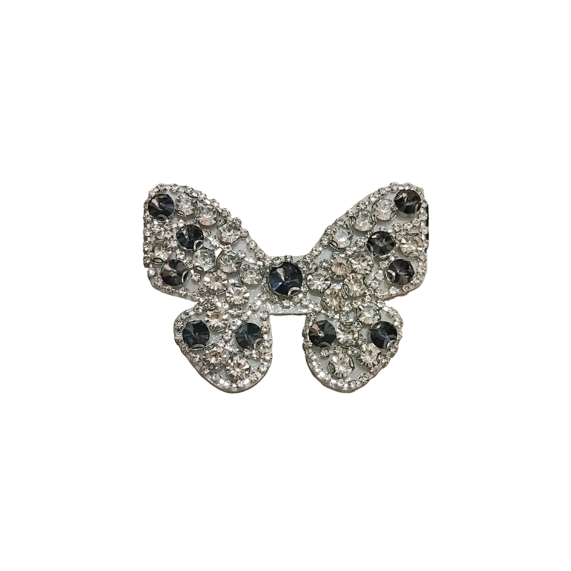 Beaded Bow Glass Diamond Hollow Heart