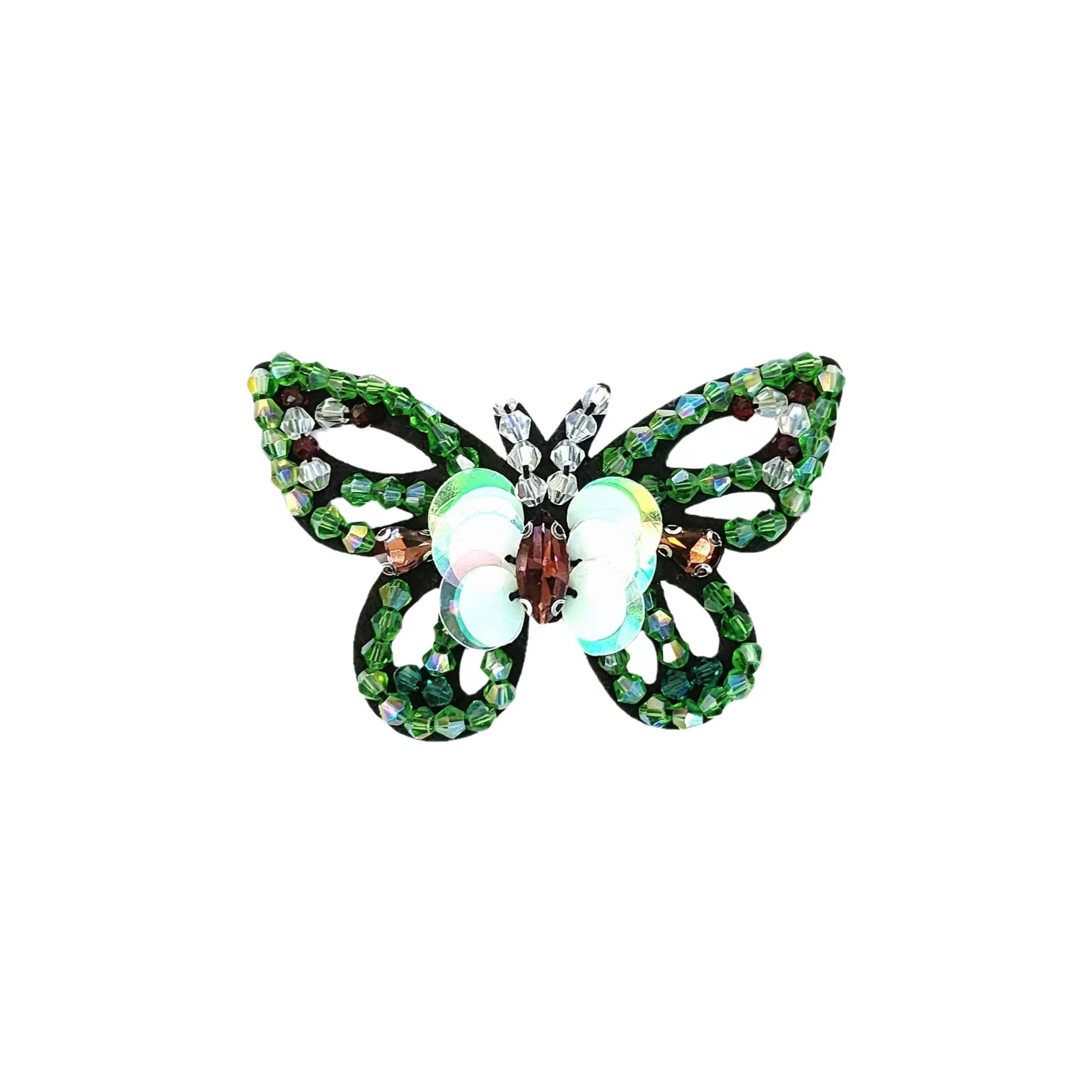 Crystal Butterfly Handmade Beaded Embroidery