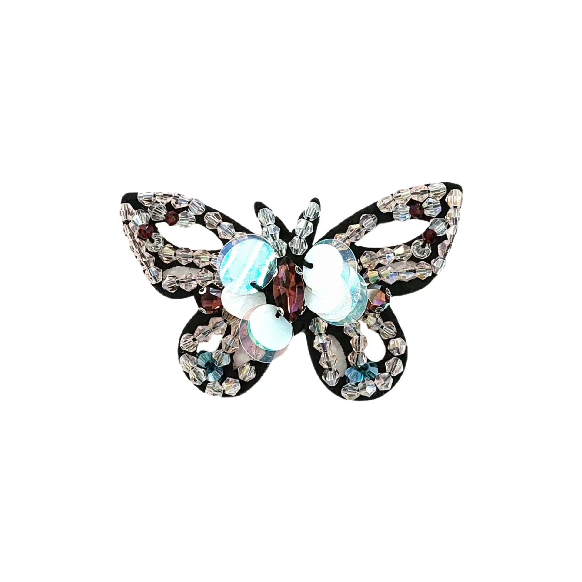 Crystal Butterfly Handmade Beaded Embroidery