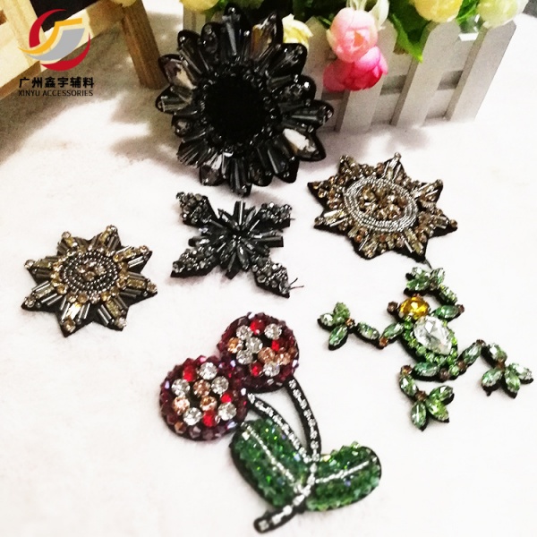 Handmade Beaded Glass Frog Rhinestone Cherry Glass Big Round Octagonal Star 