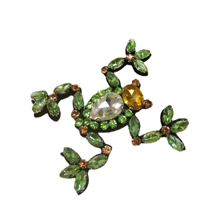 Handmade Beaded Glass Frog Rhinestone Cherry Glass Big Round Octagonal Star 
