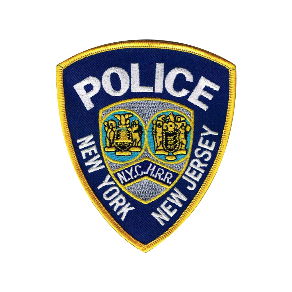 Police embrodery patch with merrow border