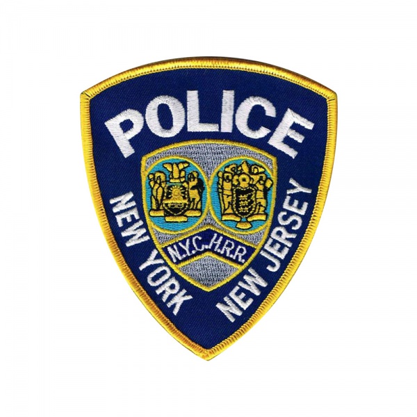Police embrodery patch with merrow border
