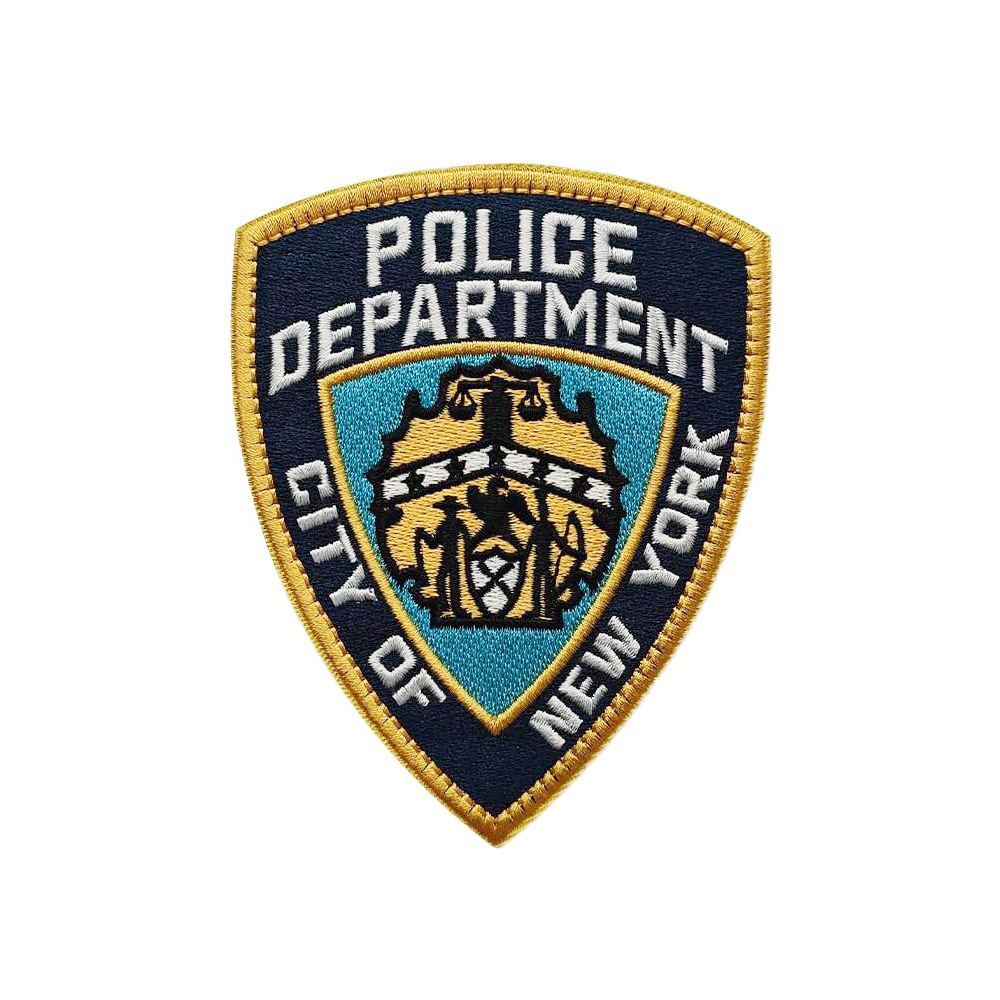 Police embrodery patch with merrow border