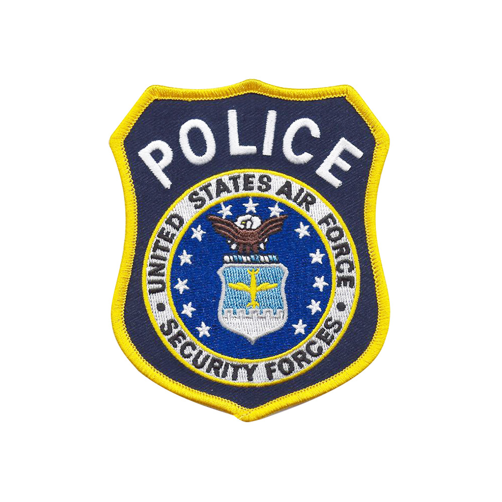 Police embrodery patch with merrow border